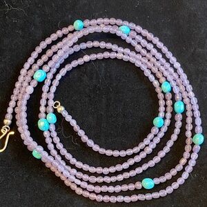 Jay King Desert Rose Amethyst and Turquoise 60 inch Necklace(131)
